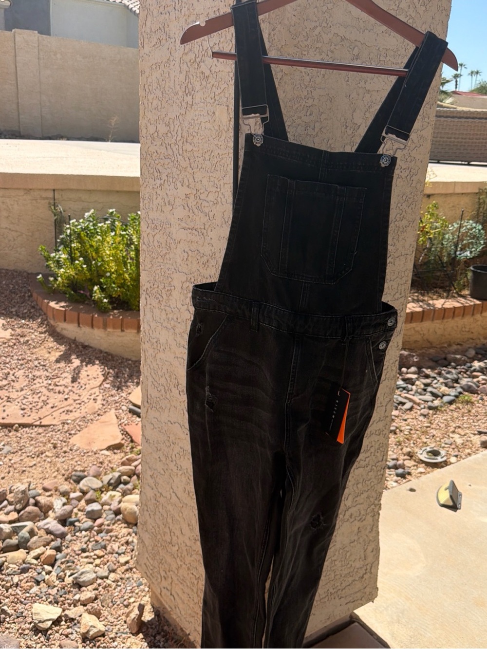 Risen Jeans Women’s Bib Overall Jeans Black M Medium New P6